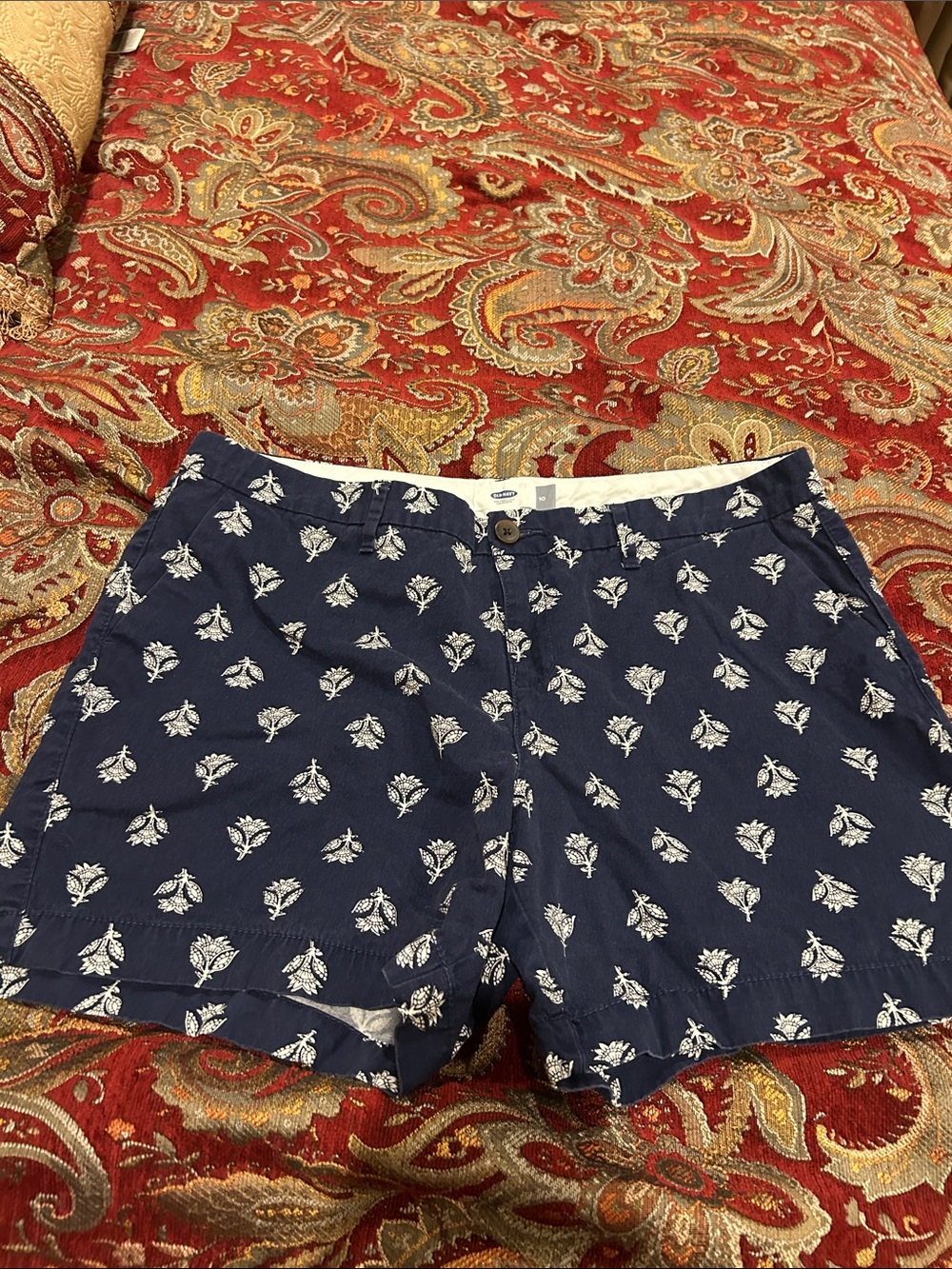 Navy Floral Print Women’s Shorts